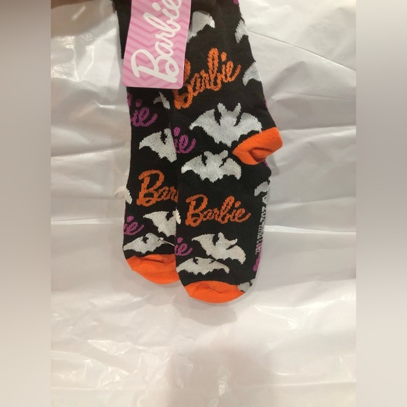 Barbie bat printed black halloween socks size 9-11‎ new - Picture 4 of 6